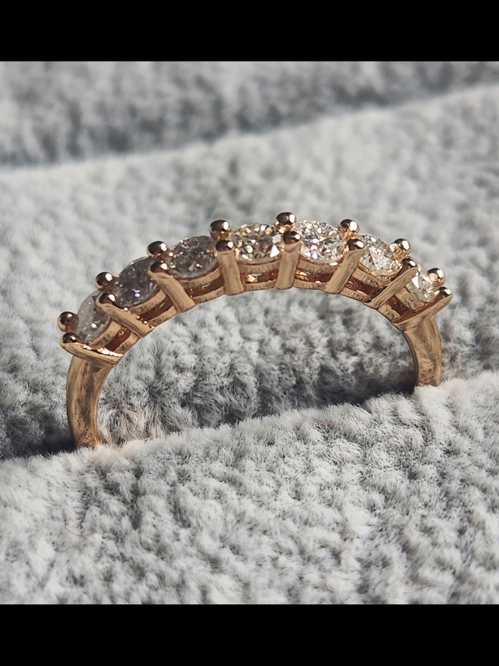 Rose Gold Diamond Half-Eternity Band